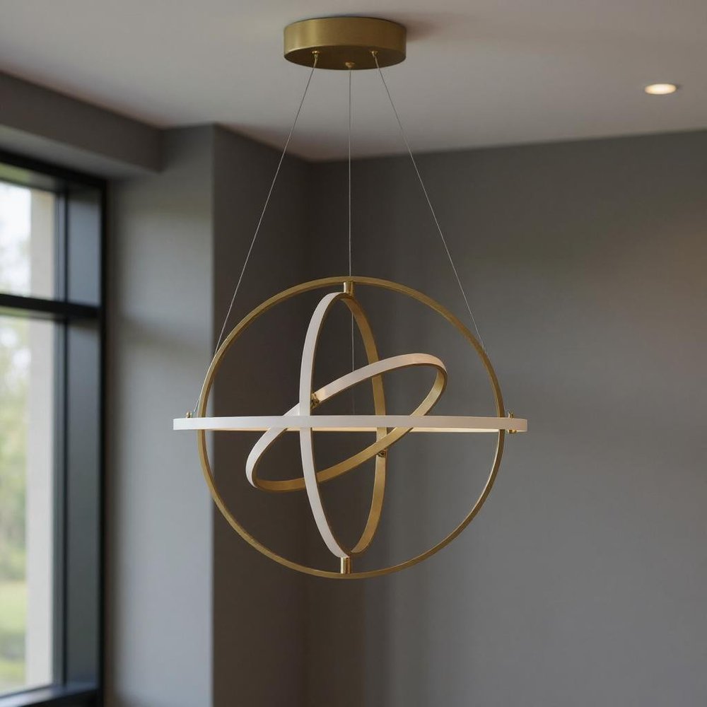 Gold Metal LED Dimmable Smart Enabled Chandelier HomeRoots