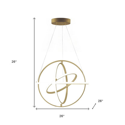 Gold Metal LED Dimmable Smart Enabled Chandelier HomeRoots