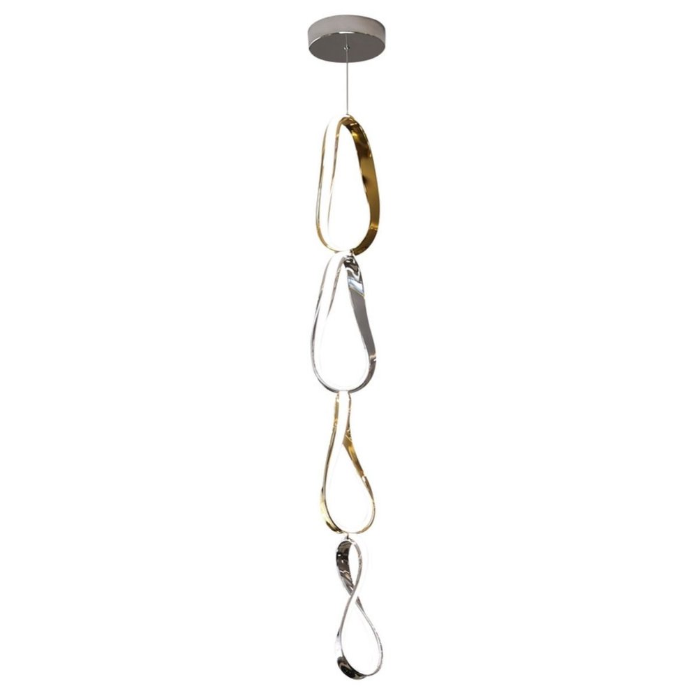 Gold And Silver Metal LED Dimmable Smart Enabled Chandelier HomeRoots