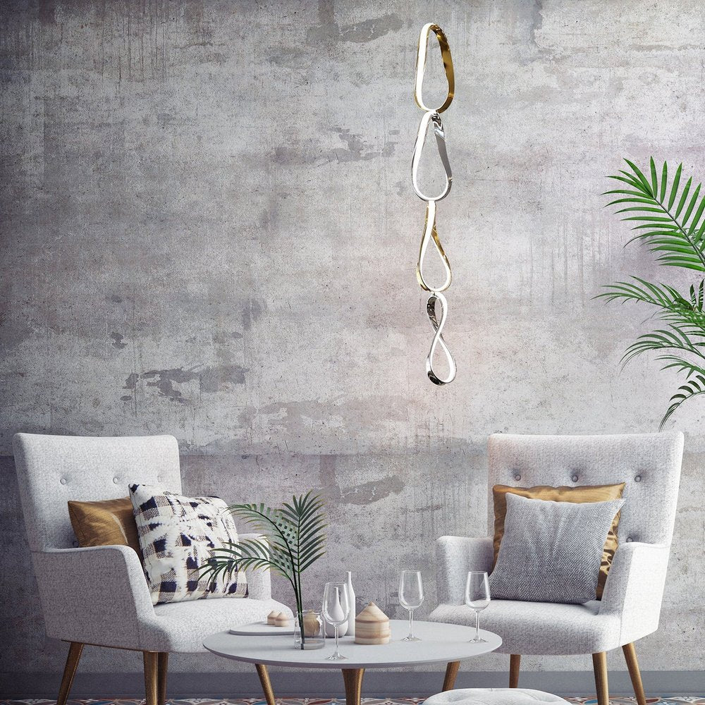 Gold And Silver Metal LED Dimmable Smart Enabled Chandelier HomeRoots