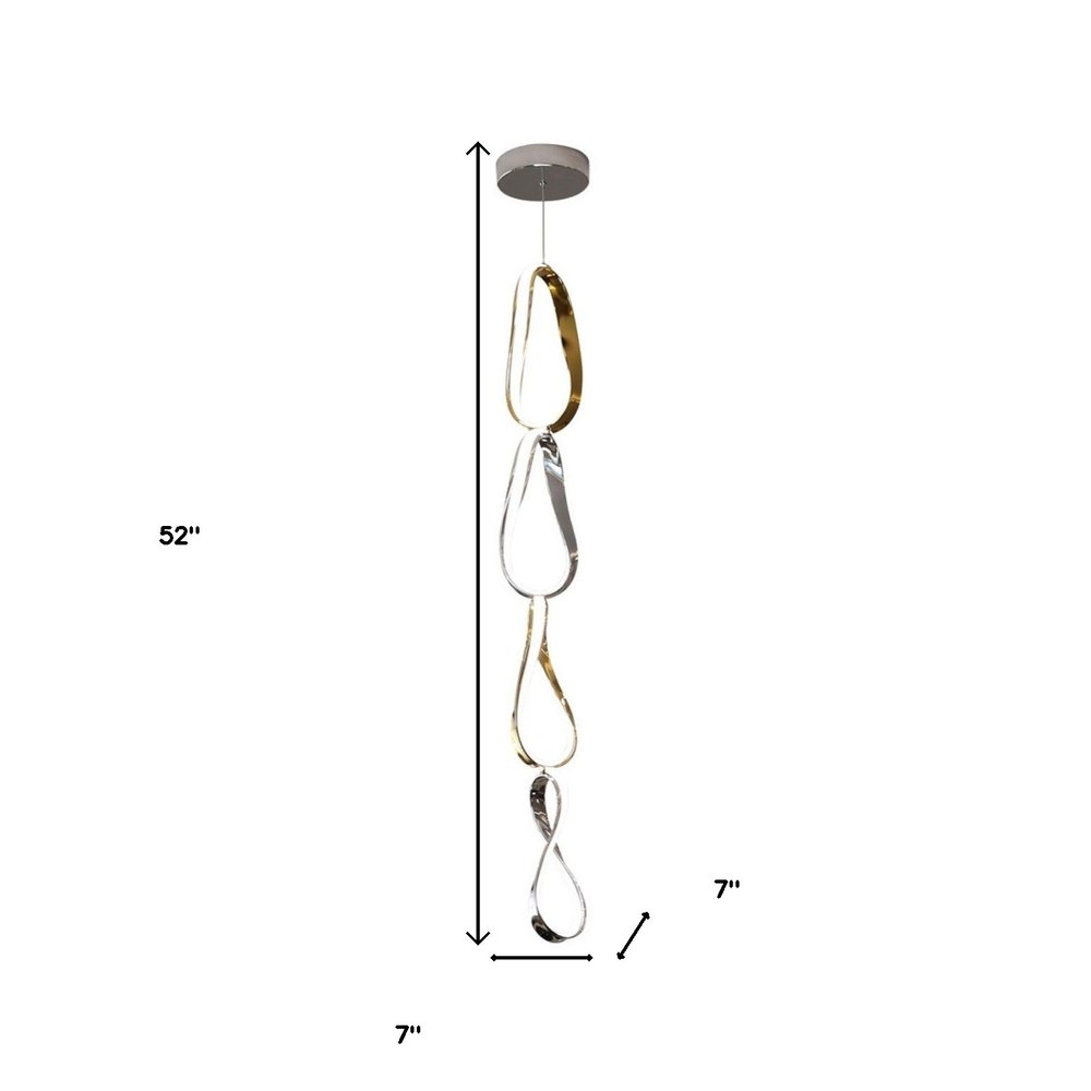 Gold And Silver Metal LED Dimmable Smart Enabled Chandelier HomeRoots