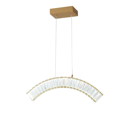 Gold And Clear Metal LED Dimmable Chandelier HomeRoots