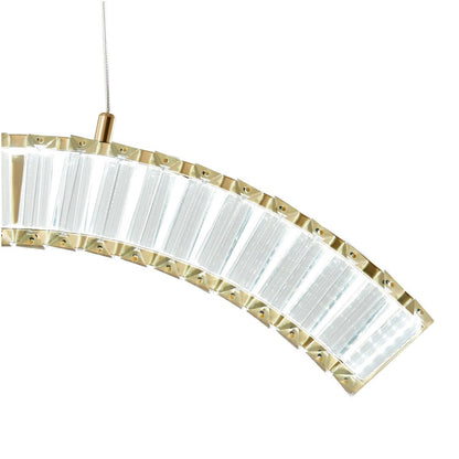 Gold And Clear Metal LED Dimmable Chandelier HomeRoots