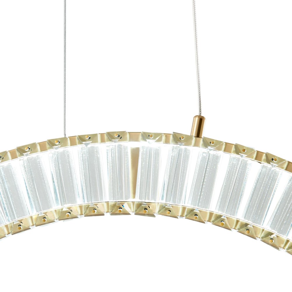 Gold And Clear Metal LED Dimmable Chandelier HomeRoots
