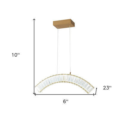 Gold And Clear Metal LED Dimmable Chandelier HomeRoots