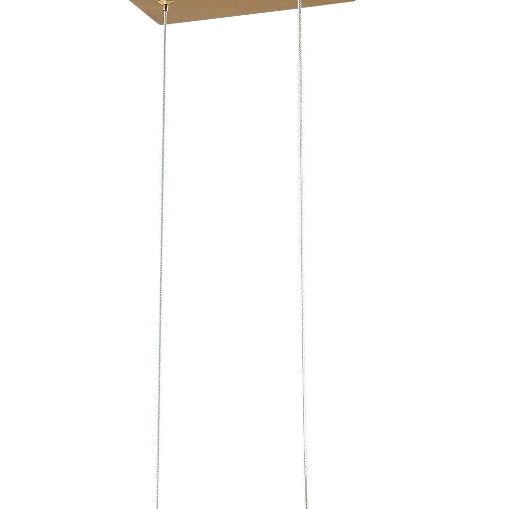 Gold And Clear Metal LED Dimmable Chandelier HomeRoots