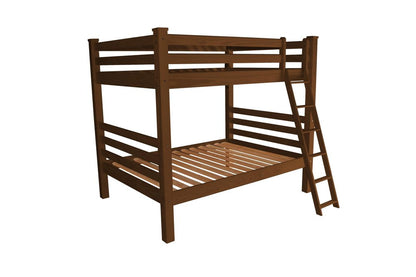 Red Full Over Full Solid Wood Bunk Bed HomeRoots