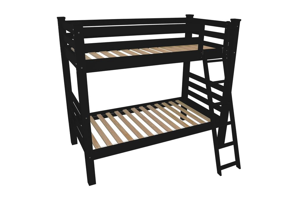 Black Full Over Full Solid Wood Bunk Bed HomeRoots