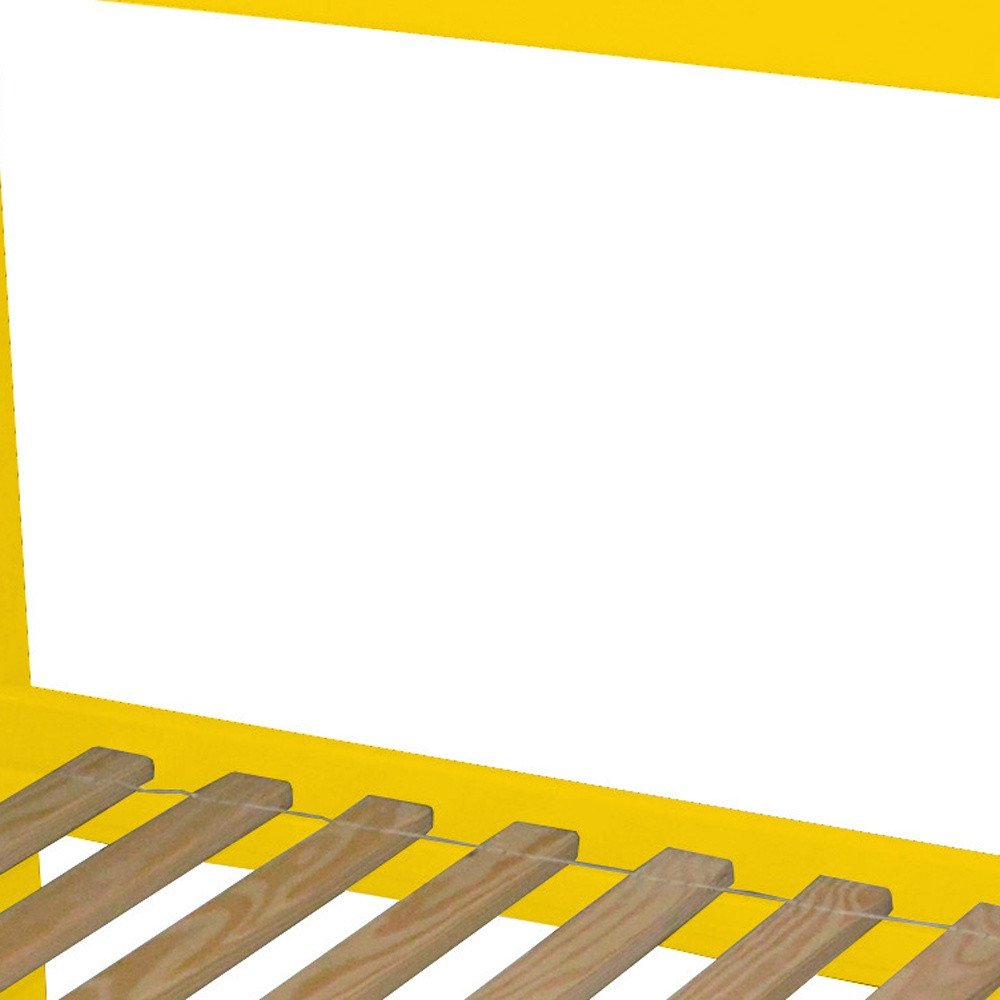 Yellow Full Solid Wood Bunk Bed HomeRoots