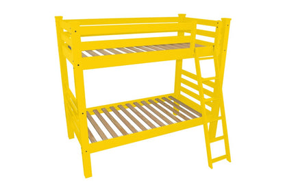 Yellow Full Traditional Solid Wood Bunk Bed HomeRoots
