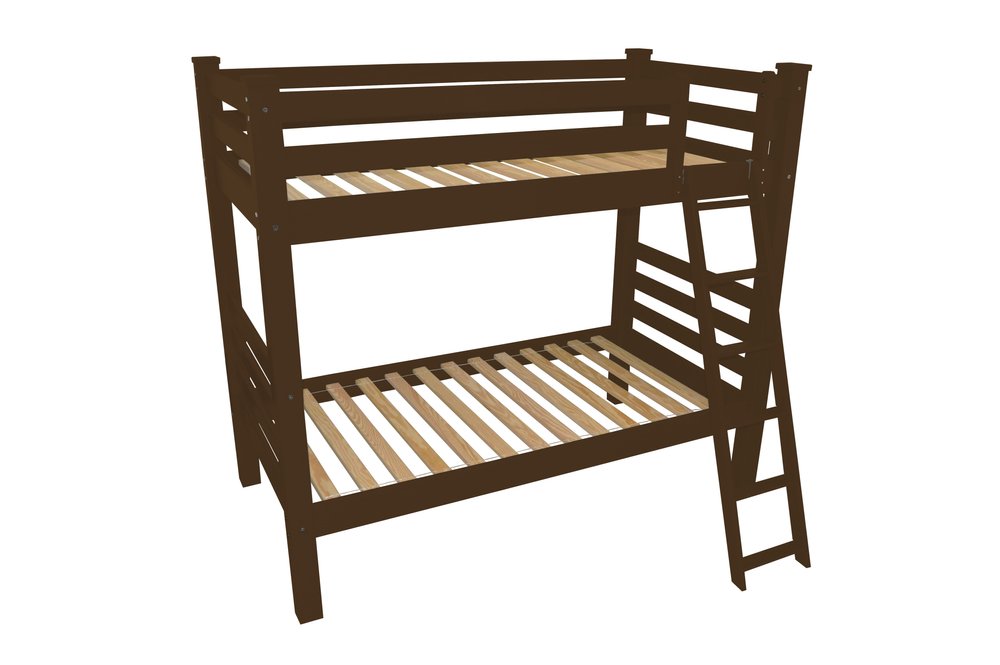 Brown Full Traditional Solid Wood Bunk Bed HomeRoots