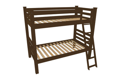 Brown Full Traditional Solid Wood Bunk Bed HomeRoots