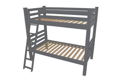 Gray Full Solid Wood Bunk Bed HomeRoots