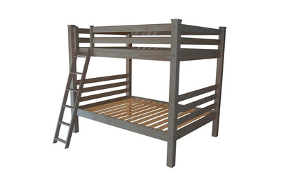 Gray Full Over Full Solid Wood Bunk Bed HomeRoots