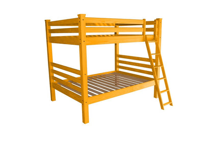 Yellow Full Over Full Solid Wood Bunk Bed HomeRoots