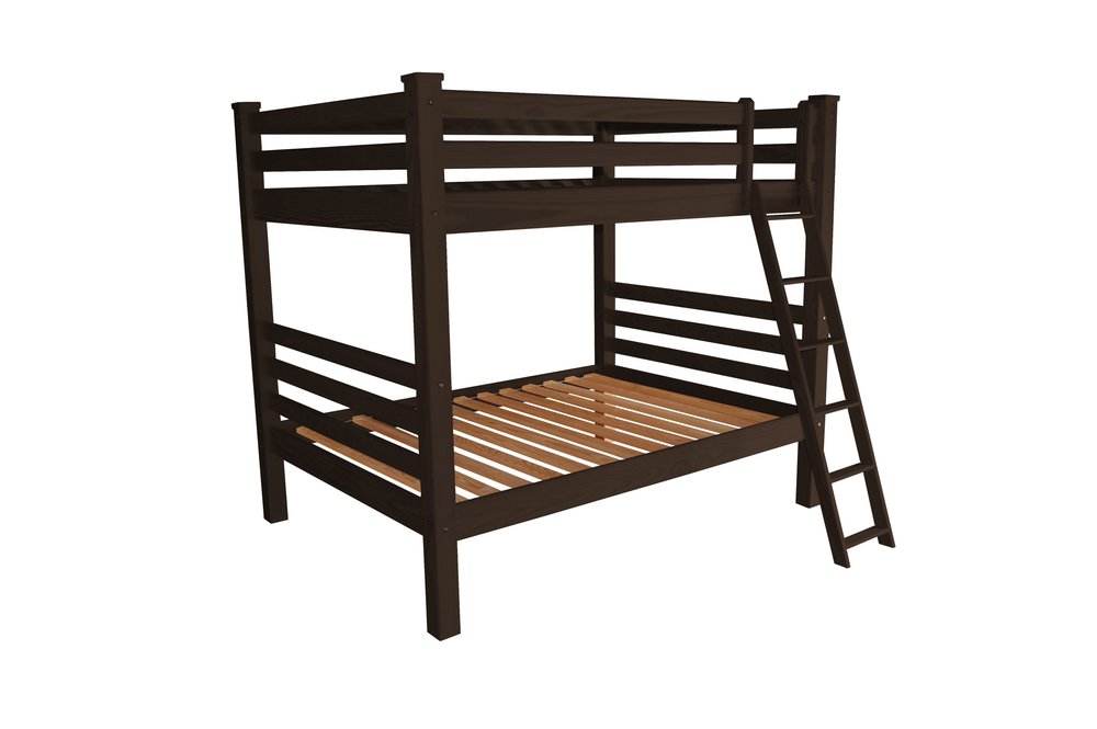 Brown Full Over Full Solid Wood Bunk Bed HomeRoots