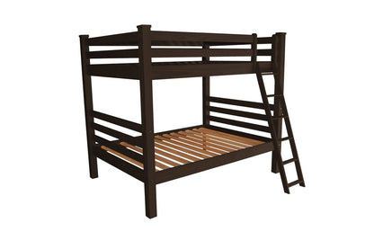 Brown Full Over Full Solid Wood Bunk Bed HomeRoots