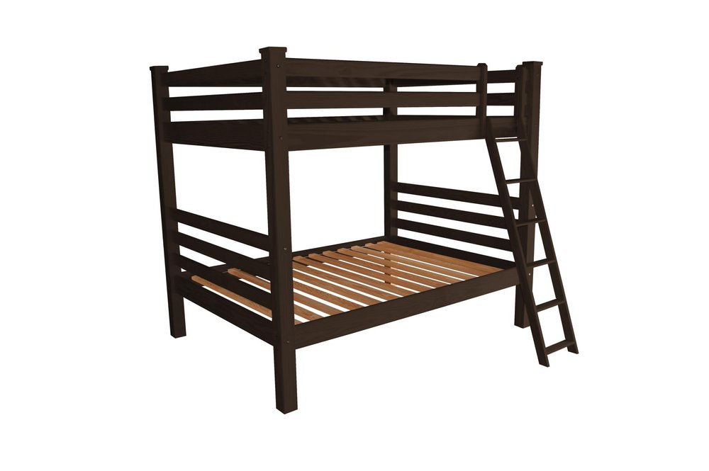 Brown Full Over Full Solid Wood Bunk Bed HomeRoots