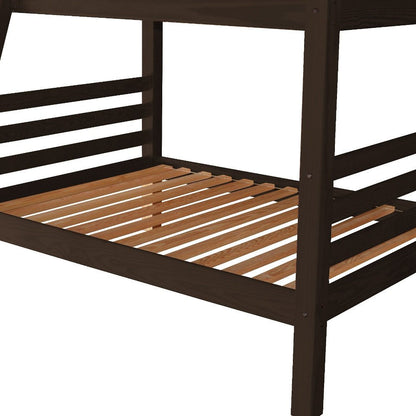 Brown Full Over Full Solid Wood Bunk Bed HomeRoots
