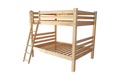 Natural Full Over Full Solid Wood Bunk Bed HomeRoots