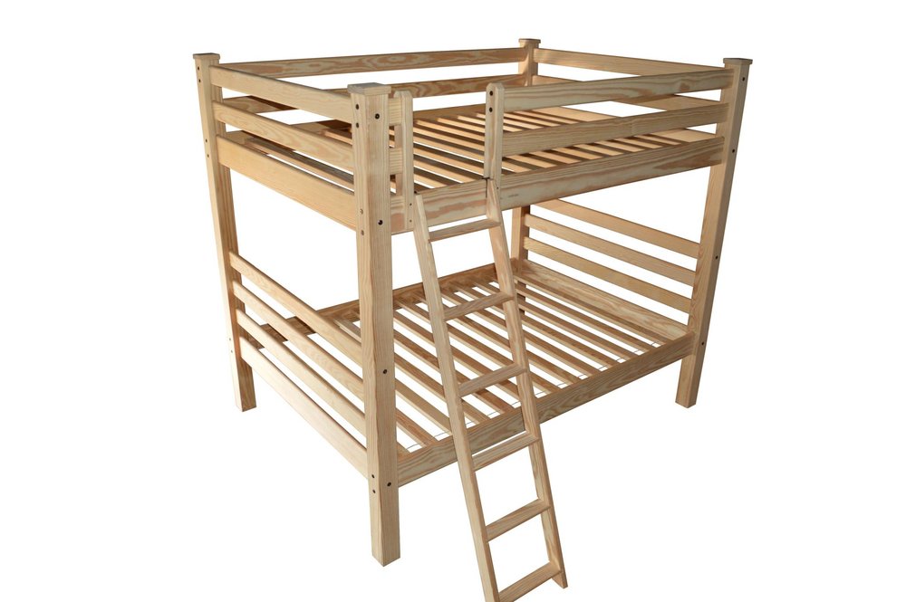 Natural Full Over Full Solid Wood Bunk Bed HomeRoots