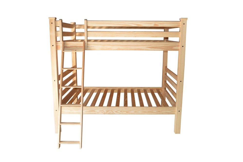Natural Full Over Full Solid Wood Bunk Bed HomeRoots