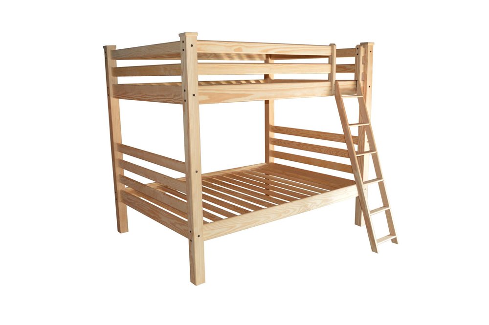 Natural Full Over Full Solid Wood Bunk Bed HomeRoots