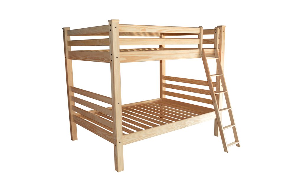 Natural Full Over Full Solid Wood Bunk Bed HomeRoots