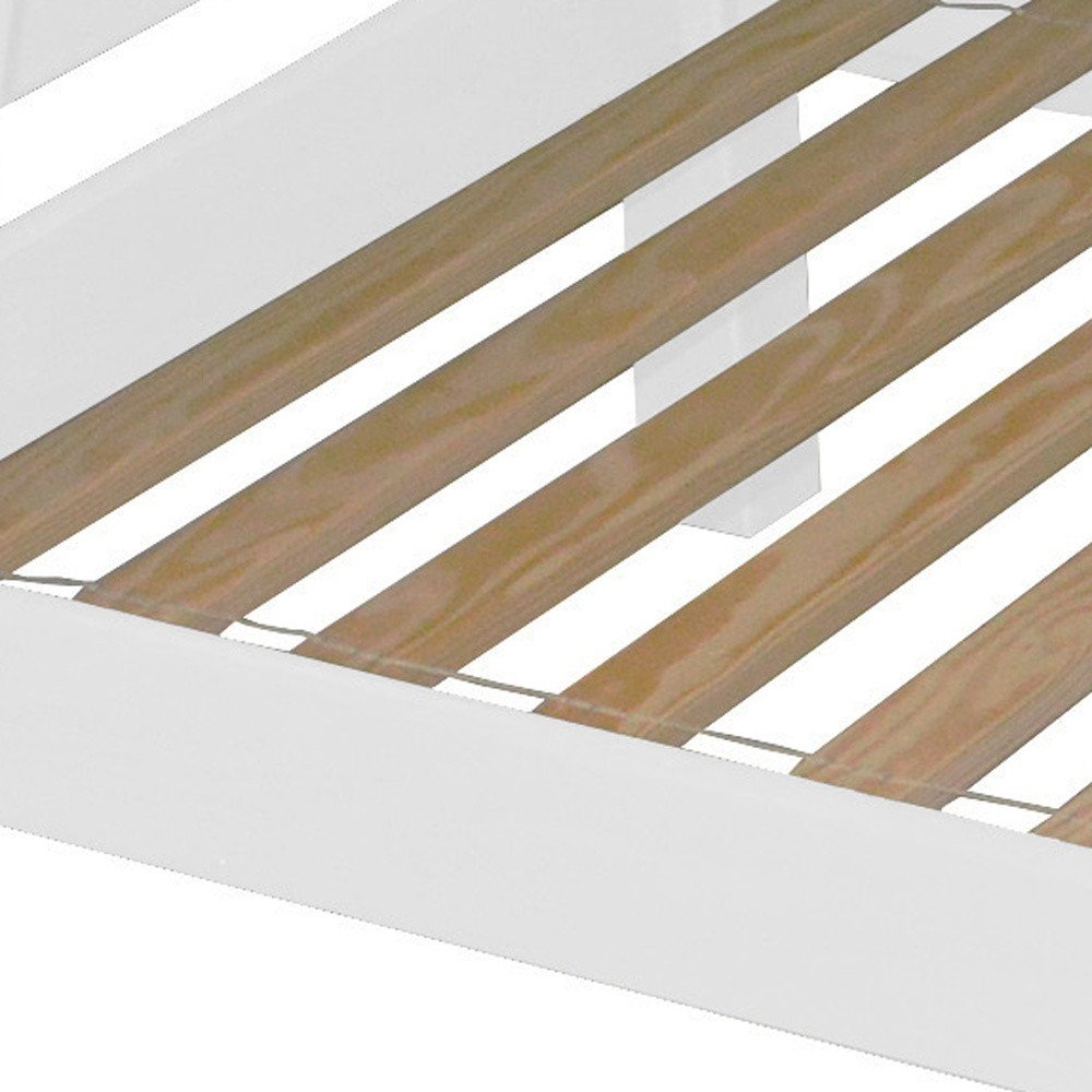 White Full Solid Wood Bunk Bed HomeRoots