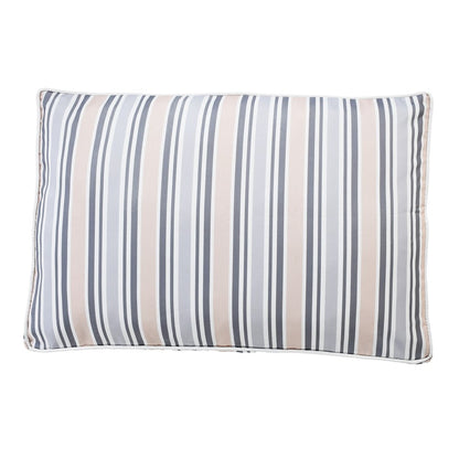 24" X 36" Gray Tan And White Striped Pillow Style Pet Bed With Removable Cover HomeRoots