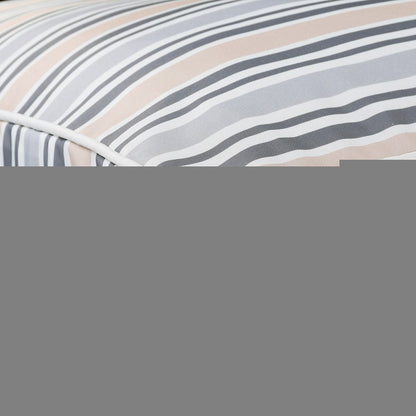 24" X 36" Gray Tan And White Striped Pillow Style Pet Bed With Removable Cover HomeRoots