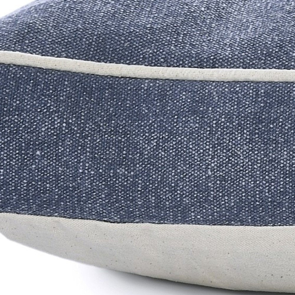 24" X 36" Stonewashed Blue Pillow Style Pet Bed With Removable Cover HomeRoots