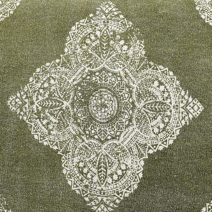 24" X 36" Stonewashed Sage Medallion Pillow Style Pet Bed With Removable Cover HomeRoots