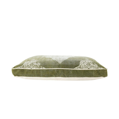 24" X 36" Stonewashed Sage Medallion Pillow Style Pet Bed With Removable Cover HomeRoots