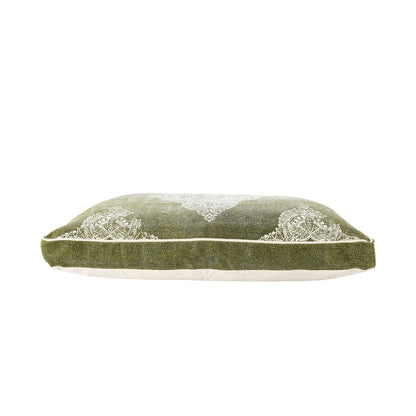 24" X 36" Stonewashed Sage Medallion Pillow Style Pet Bed With Removable Cover HomeRoots