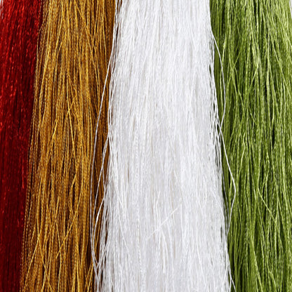 Set of Four Gold Green Red And White Handmade Snowflake With Tassel Ornaments HomeRoots