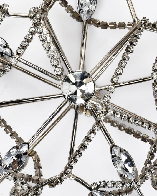 Set of Four Gold And Silver Handmade Faux Crystal And Metal Hanging Star Ornaments HomeRoots