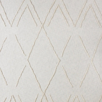 Ivory Geometric Queen Cotton Coverlet HomeRoots