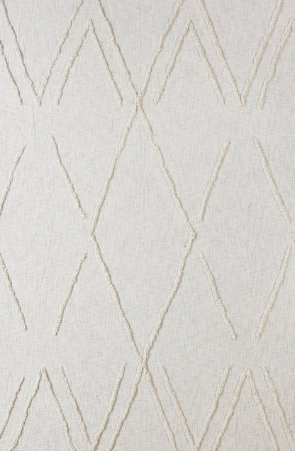 Ivory Geometric Queen Cotton Coverlet HomeRoots