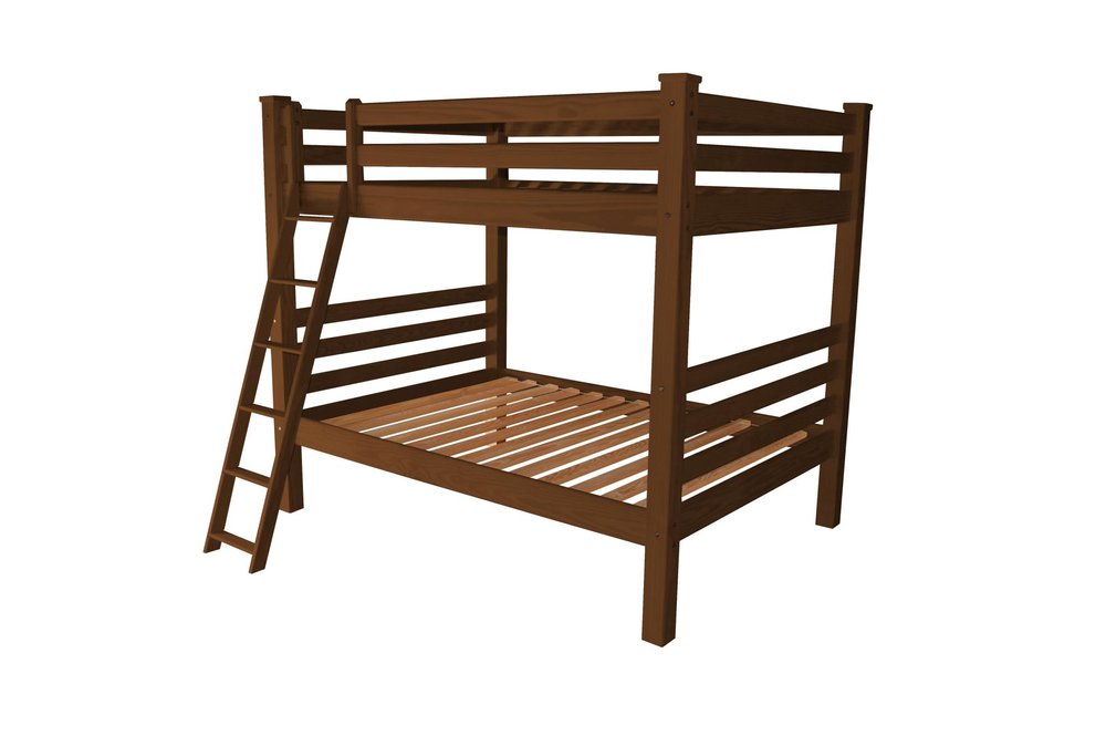 Red Queen Over Queen Solid Wood Bunk Bed HomeRoots