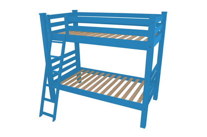 Blue Queen Traditional Solid Wood Bunk Bed HomeRoots