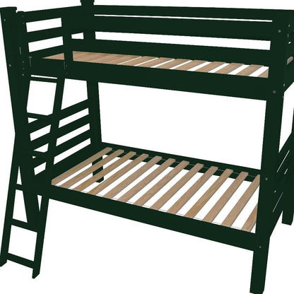 Green Queen Solid Wood Bunk Bed HomeRoots