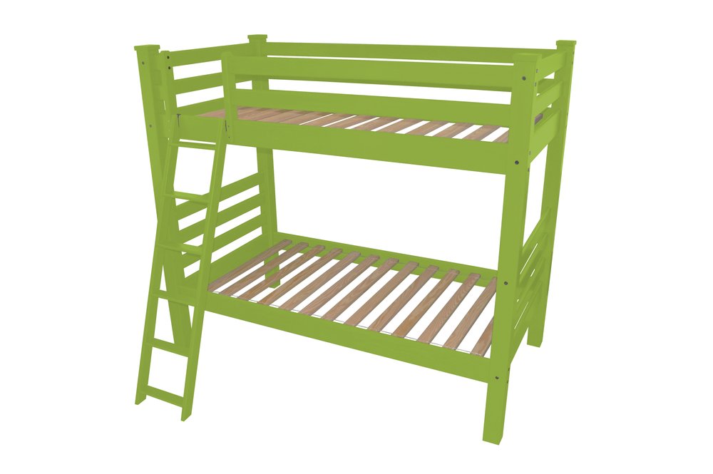 Green Queen Traditional Solid Wood Bunk Bed HomeRoots