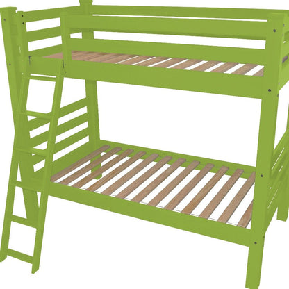 Green Queen Solid Wood Bunk Bed HomeRoots