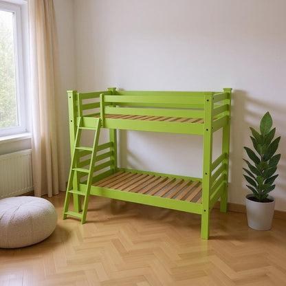 Green Queen Solid Wood Bunk Bed HomeRoots