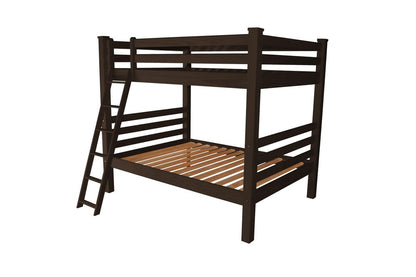 Brown Queen Over Queen Solid Wood Bunk Bed HomeRoots