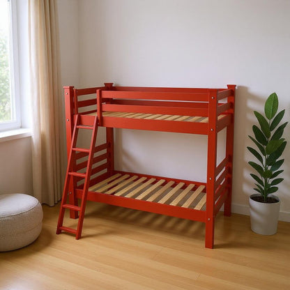 Red Queen Solid Wood Bunk Bed HomeRoots