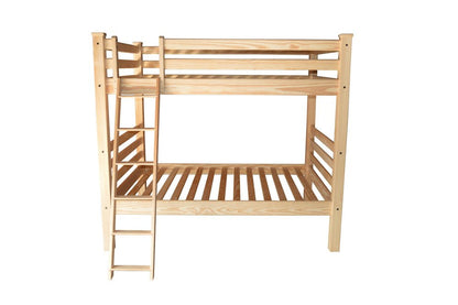 Natural Queen Over Queen Solid Wood Bunk Bed HomeRoots