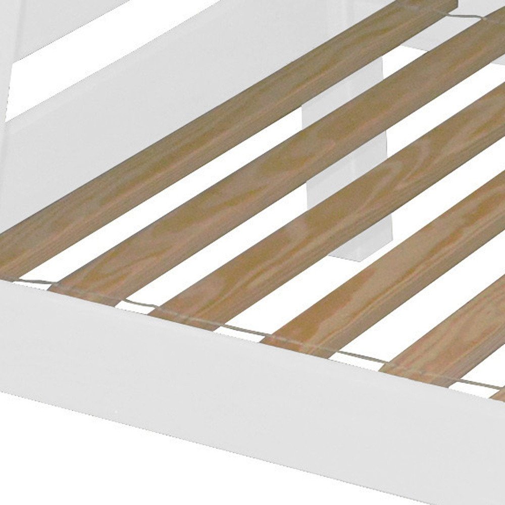 White Queen Solid Wood Bunk Bed HomeRoots