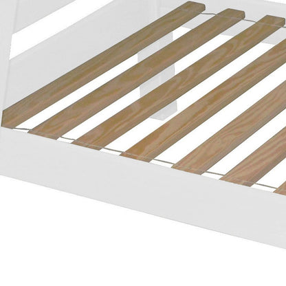 White Queen Solid Wood Bunk Bed HomeRoots